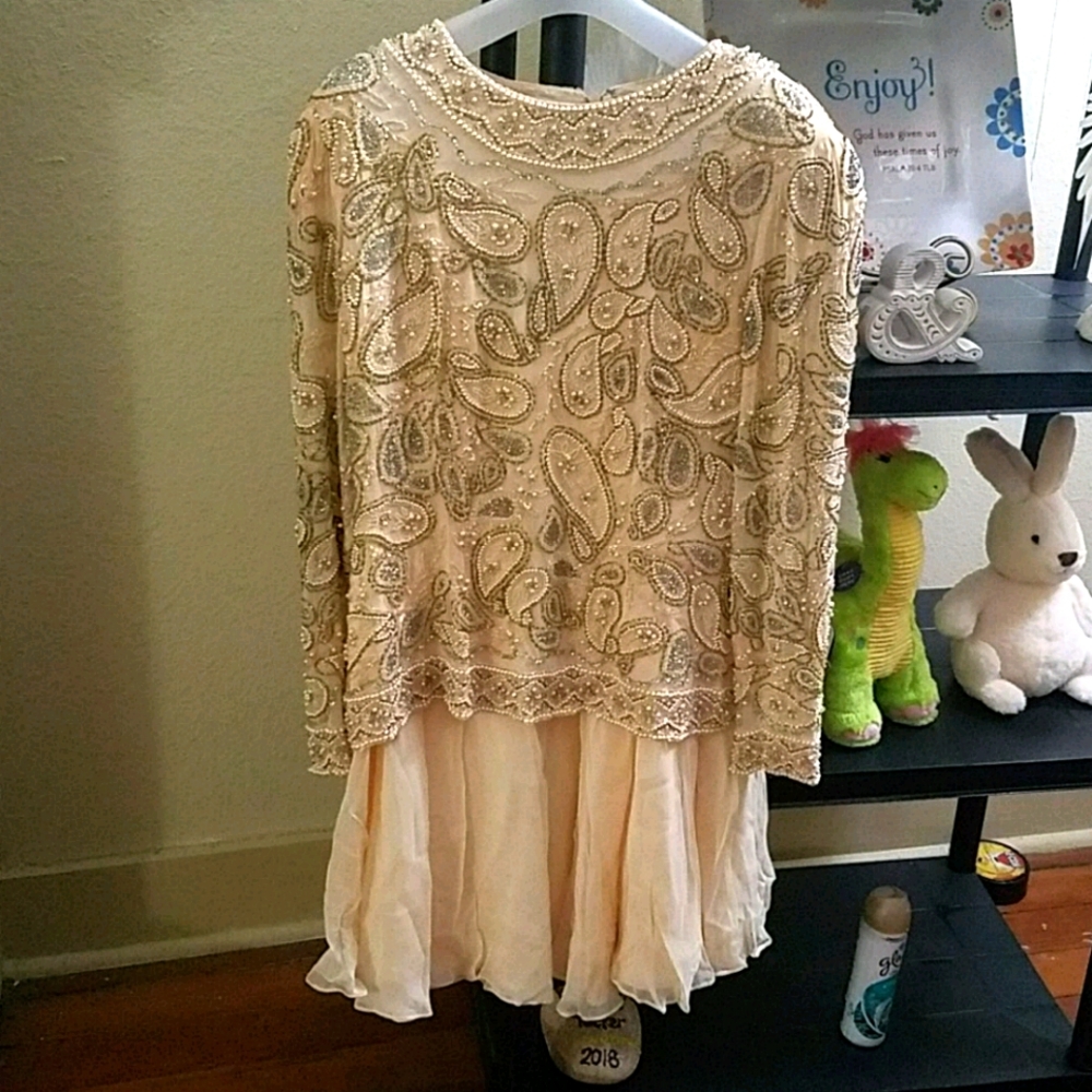 2 piece evening dress
